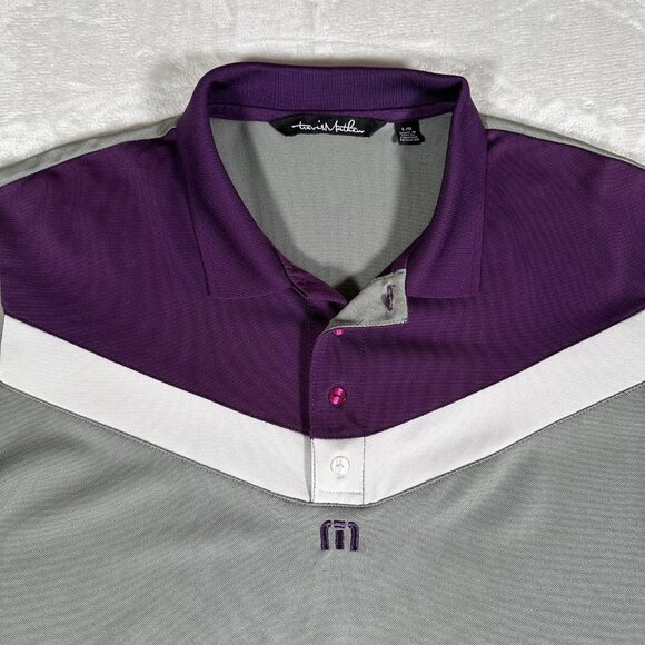 Travis Mathew Polo Shirt Men Size L Short Sleeve Stretch Embroidered Logo Golf - Picture 2 of 9